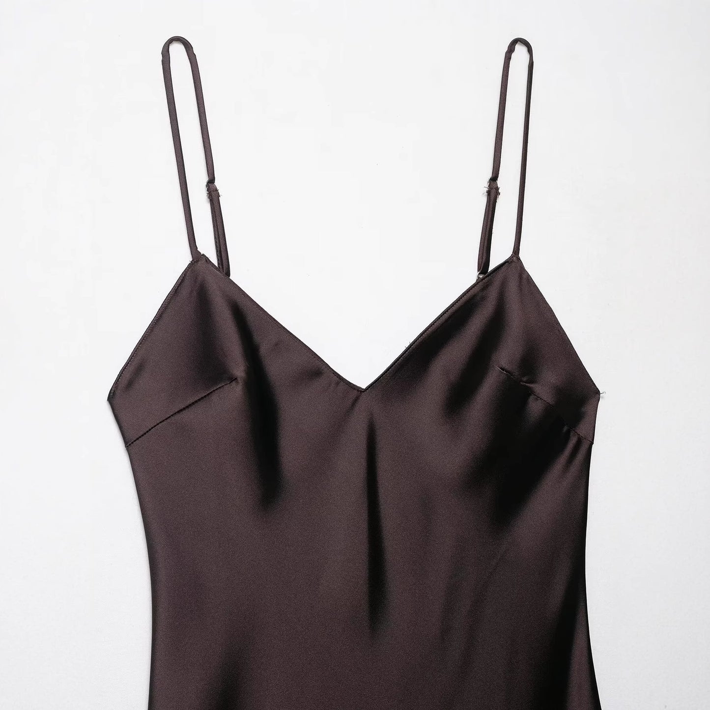 V-neck sleeveless asymmetrical camisole dress for women