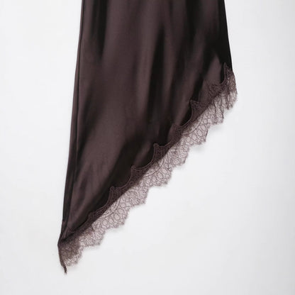 V-neck sleeveless asymmetrical camisole dress for women