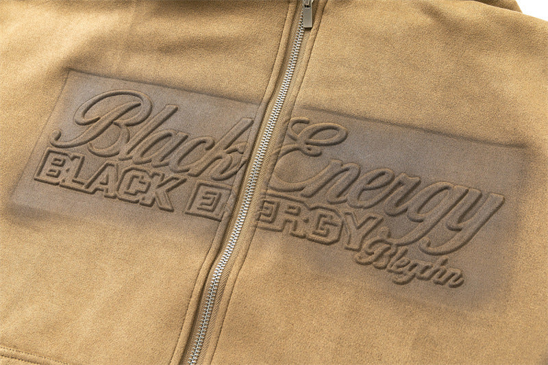 Men’s Vintage Graffiti-Print Fleece Hoodie – Cozy Fall Layer, Relaxed Fit, All-Match Streetwear