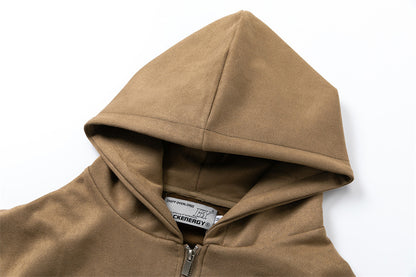 Men’s Vintage Graffiti-Print Fleece Hoodie – Cozy Fall Layer, Relaxed Fit, All-Match Streetwear