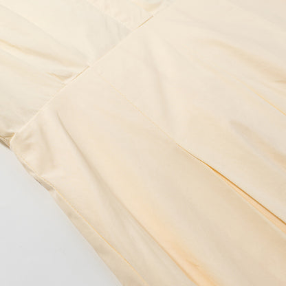 Collar long sleeved single breasted shirt solid color dress for women